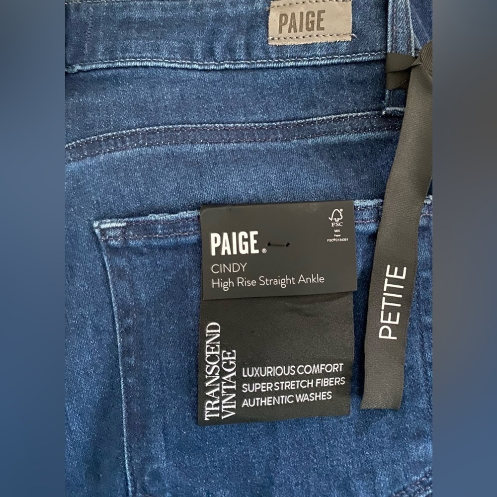 PAIGE Women's Skinny Jeans - Dark Blue - Picture 9 of 14